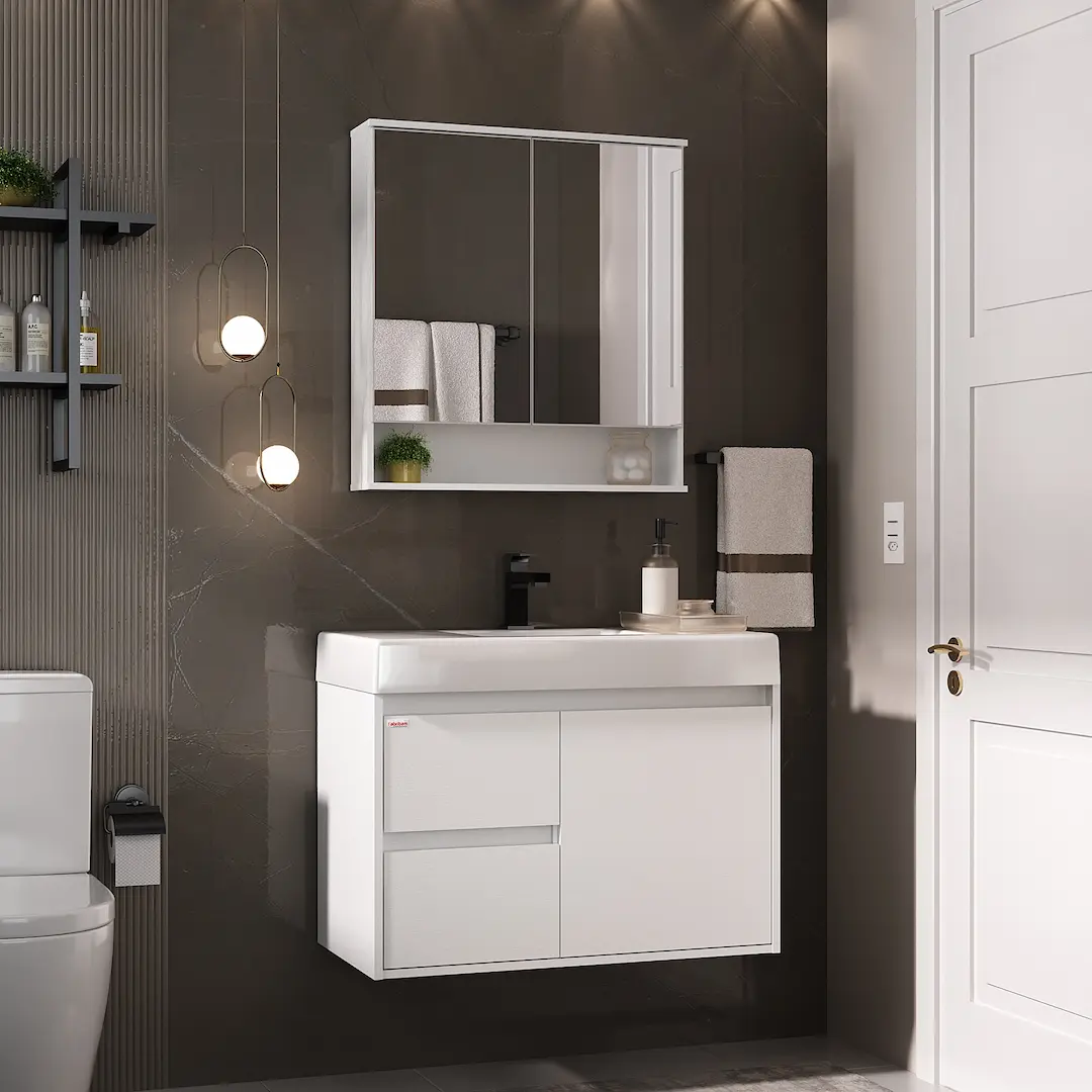 Nicole com Lavatório